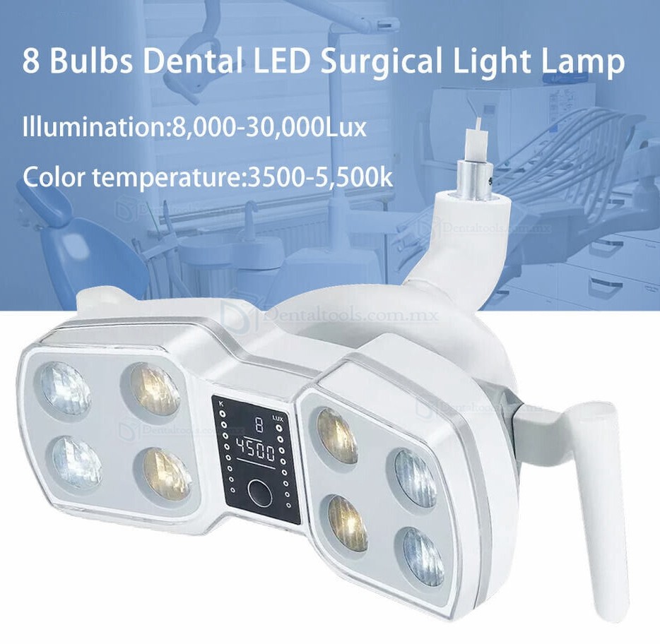 Lámpara de inducción de luz para cirugía dental LED sin sombras lámpara quirúrgica de 8 bombillas KY-P126